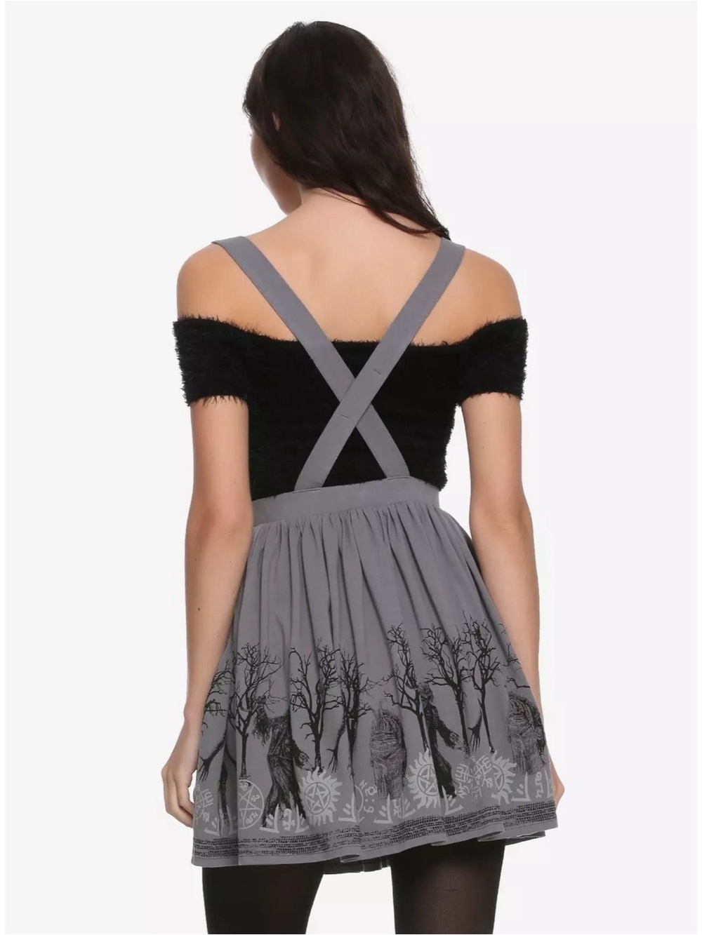 Hot Topic Supernatural Monsters Suspender Skirt Size MD - Picture 2 of 10